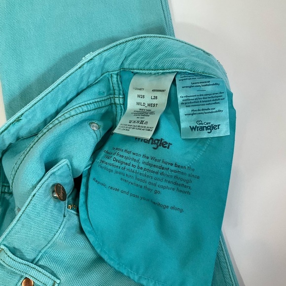 Wrangler Women’s Wild West 603 High Rise Straight Jeans Smoke Sea 25/28 - Picture 10 of 11